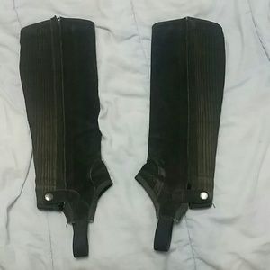 Dublin black half chaps